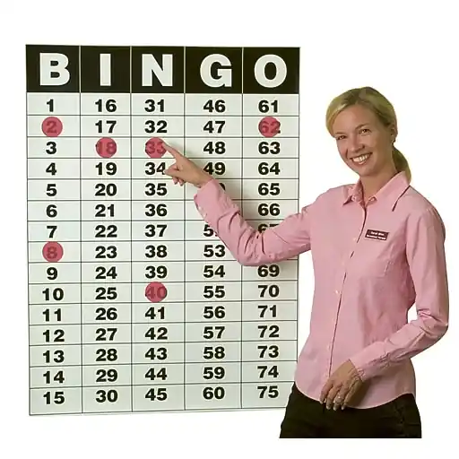 Deal S&S Worldwide Bingo Masterboard Poster and Static Cling Chips, 75/Pack (19303)