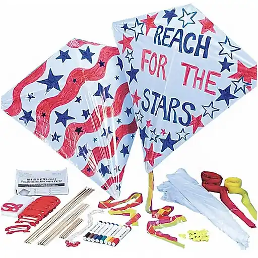 S&S Color-Me Diamond Kites Craft Kit, 12/Pack (GP1010) Price Drop
