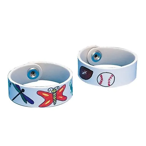 Handmade S&S Worldwide Color Me Vinyl Wristband, 25/Pack (CF-5034)
