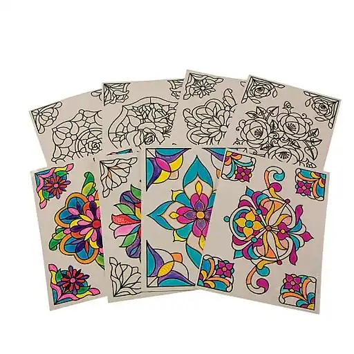 S&S Worldwide Color Your Own Stained Glass Window Clings (CF-13531) New Arrival