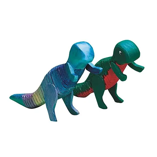 Authentic S&S Flexible Wooden Dinosaurs Craft Kit, 12/Pack (GP1789)