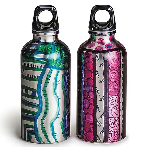 S&S Metal Water Bottle Craft Kit, 12/Pack (GP2058) Bargain