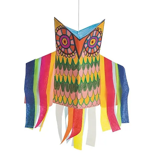 Place Order S&S Worldwide Owl Windsock Craft Kit, 28/Pack (CF-13306)