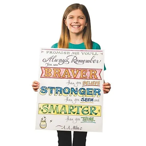 Handmade S&S Worldwide Paint A Dot BraverStrongerPoster Pk12, (GP3214)