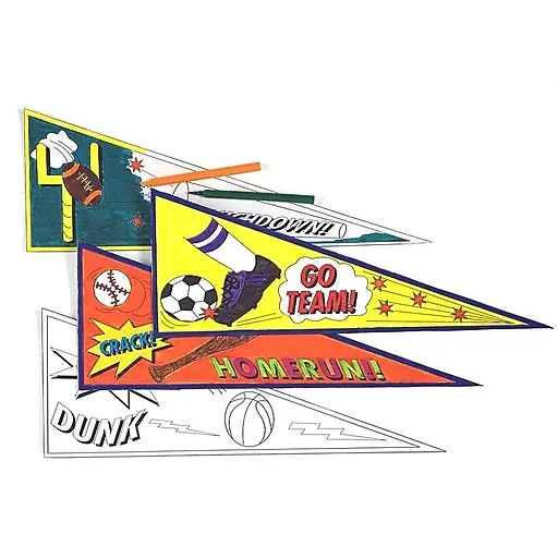 S&S Team Pride Pennants Craft Kit, 24/Pack (GP1069) Deal