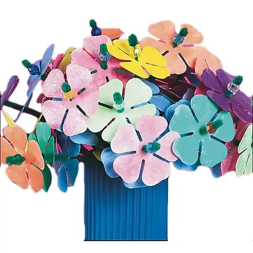 Free Shipping S&S Watercolor Flowers Craft Kit, 300/Pack (GP1137)