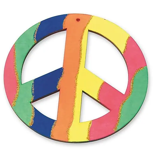 S&S Wood Peace Sign Craft Kit, 12/Pack (GP2072) Fresh Stock
