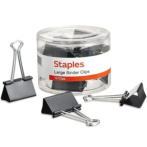 Trending Staples Large Binder Clips, 1\\
