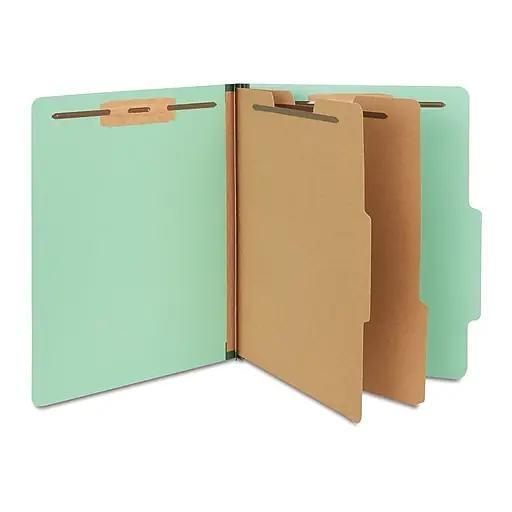 Staples 60% Recycled Pressboard Classification Folder, 2-Dividers, 2.5\\ Save Now