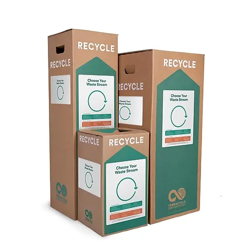 TerraCycle Cardboard Coffee Capsules Recycling Box, 21 Gallon, White/Green (240) Brand New
