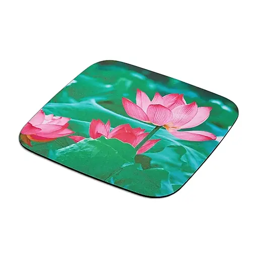 Staples TECH Non-Skid Mouse Pad, Pink Lotus (52494) Genuine