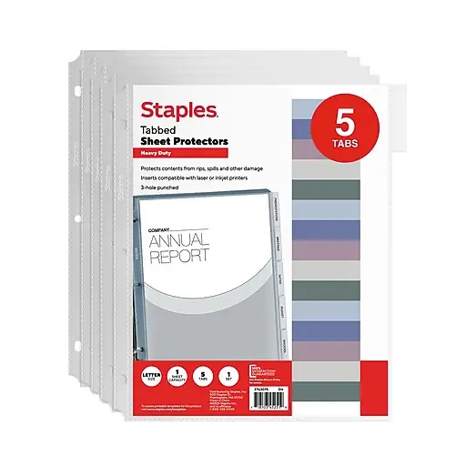 Buy Direct Staples Heavyweight Sheet Protector, 8.5\\