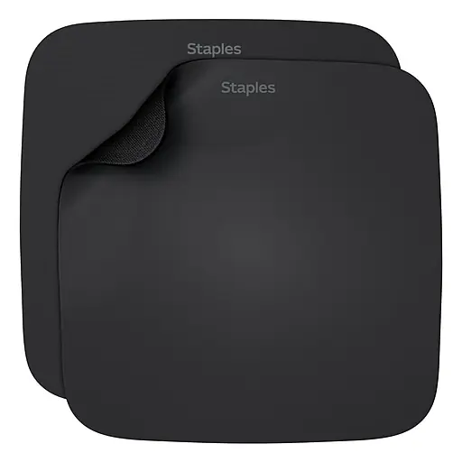 Staples TECH Non-Skid Mouse Pad, Black, 2/Pack (50678) Super Sale