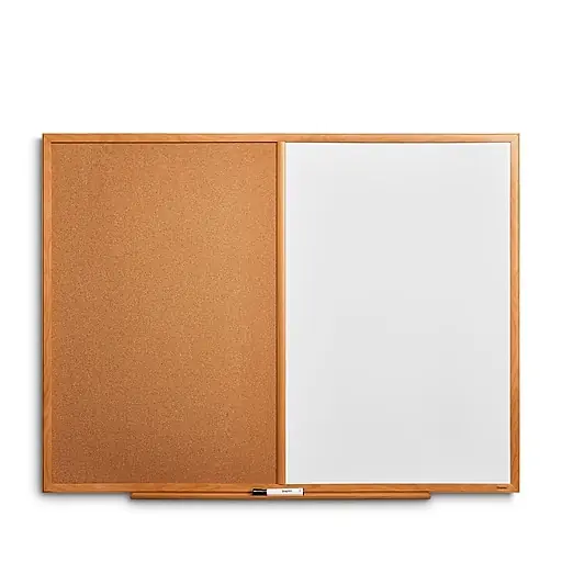 Seasonal Sale Staples Standard Cork & Dry Erase Whiteboard, 4' x 3' (28324-CC)