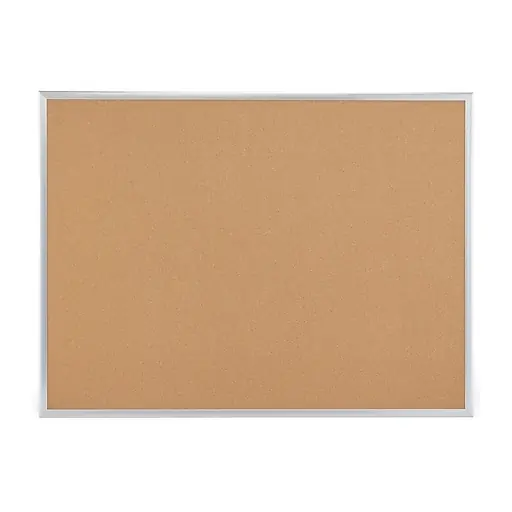 Staples Cork Bulletin Board, Aluminum Frame, 4'W x 3'H (28345-CC) Luxury