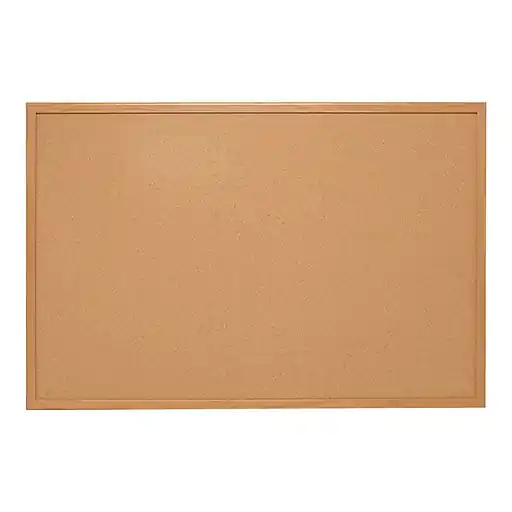Staples Cork Bulletin Board, Oak Frame, 5'W x 3'H (28318-CC) Limited Offer
