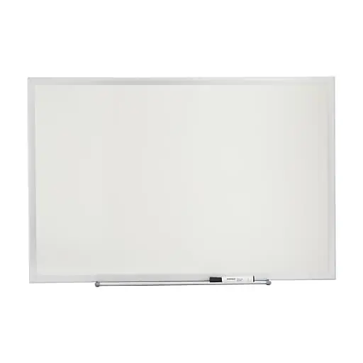 Discount Staples Standard Durable Melamine Dry-Erase Whiteboard, Aluminum Frame, 3' x 2' (52674/28339)