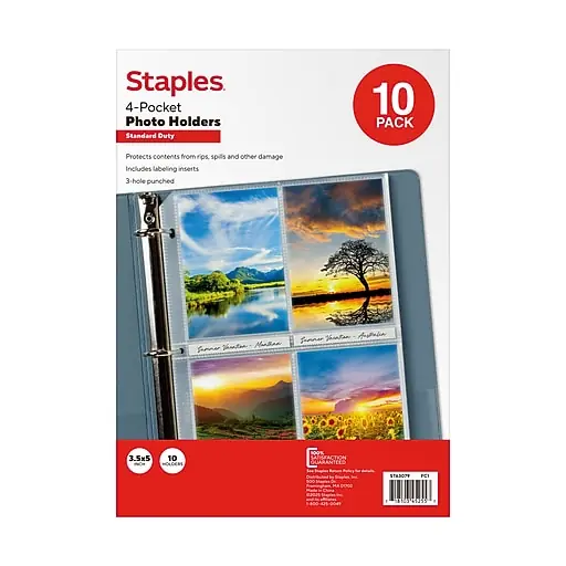 Affordable Staples Standard Weight Photo Holder, 3.5\\