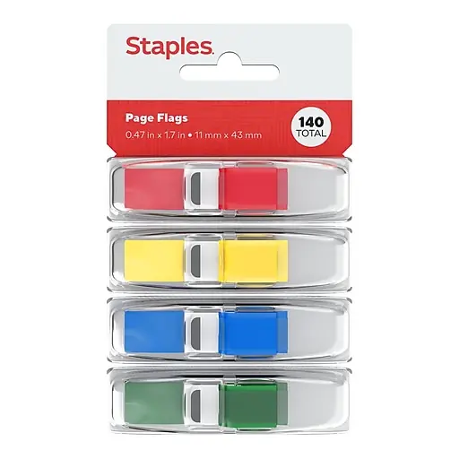 Bargain Staples Stickies Page Flags, 0.47\\