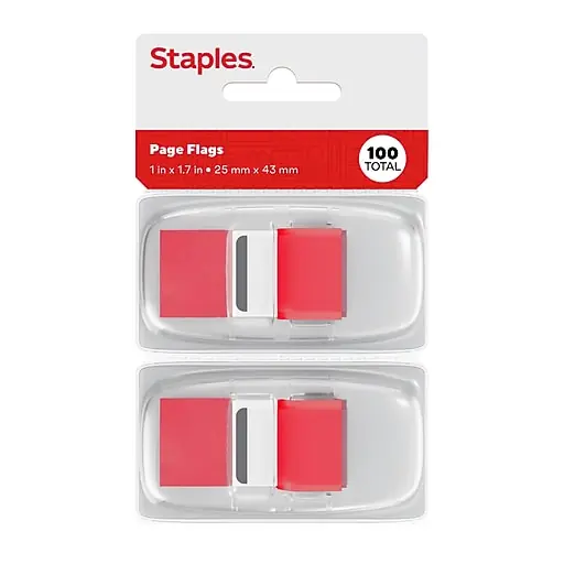 Secure Checkout Staples Stickies Page Flags with Pop-Up Dispenser, 1\\