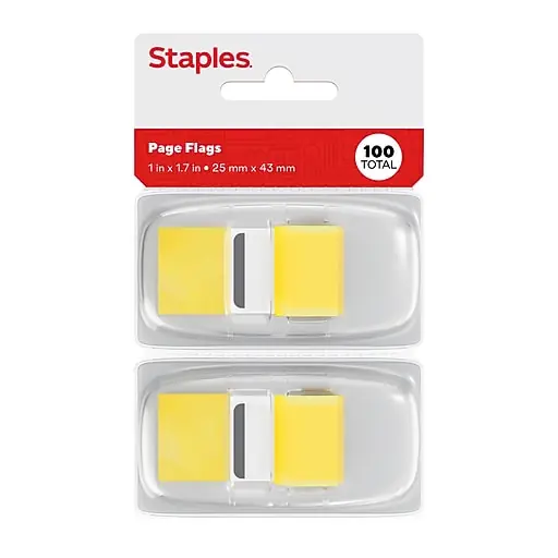 Bulk Order Staples Sunshine Collection Page Flags with Pop-Up Dispenser, 1\\