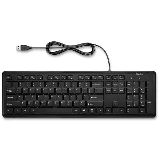 Final Sale Staples TECH Wired Keyboard, Black (ST62600)