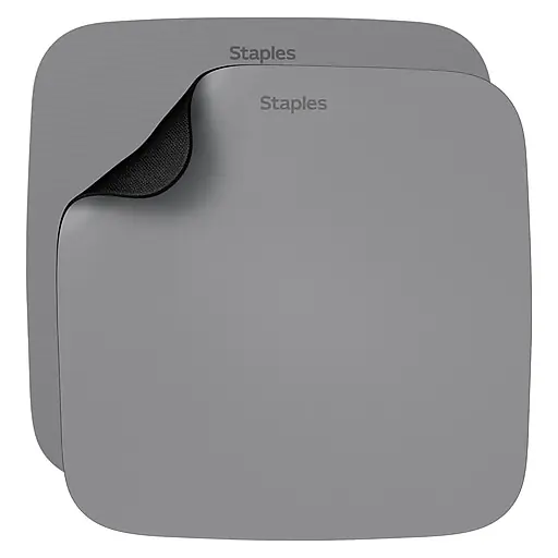 Staples TECH Non-Skid Mouse Pad, Gray, 2/Pack (ST63290) Low Price