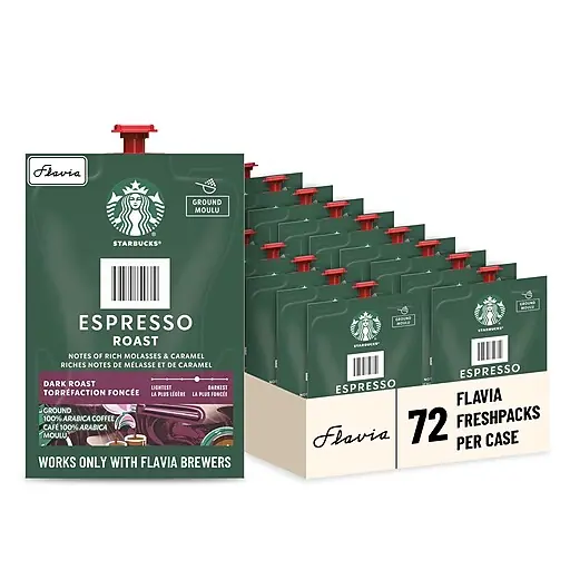 Starbucks Coffee Flavia Freshpacks, Espresso Roast, 72/Carton (MDR00218) Today Only