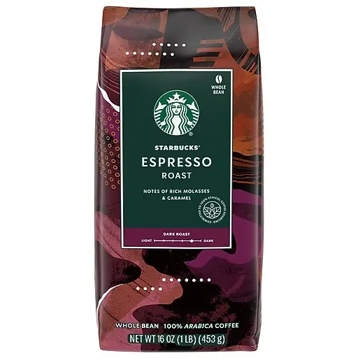 Starbucks Espresso Whole Bean Coffee, Dark Roast, 16 oz. (11017855) Limited Edition