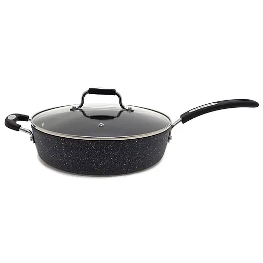 Budget Starfrit The Rock Deep-Fry Pan with Lid and Bakelite Handles, Gray (060705-002-0000)