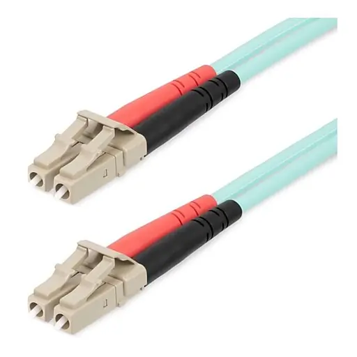 StarTech 25m (82ft) LC to LC (UPC) Duplex OM4 Multimode Fiber Optic Patch Cable, 50/125, Aqua (450FBLCLC25) Special Offer