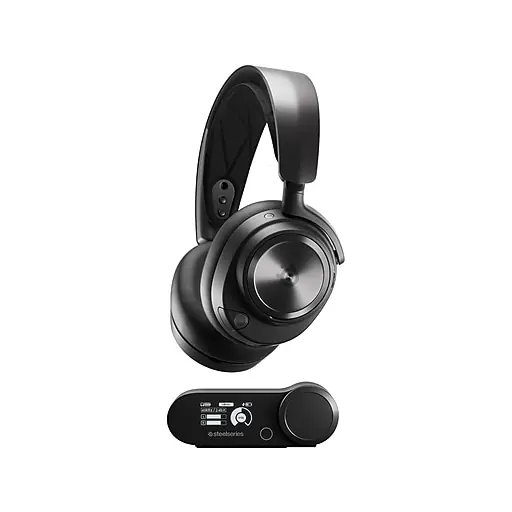 Worldwide Shipping SteelSeries Arctis Nova Pro Wireless Active Noise Canceling Bluetooth Stereo Gaming Over-the-Ear Headset, Black (61521)