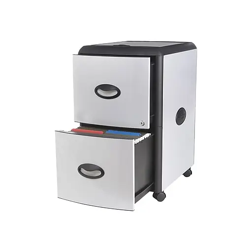 Big Sale Storex Deluxe 2-Drawer Mobile Vertical File Cabinet, Letter Size, Lockable, 23\\