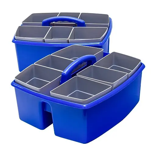 Storex Large Caddy with Sorting Cups, Blue, 2 Pack (00985U02C) Buy Today