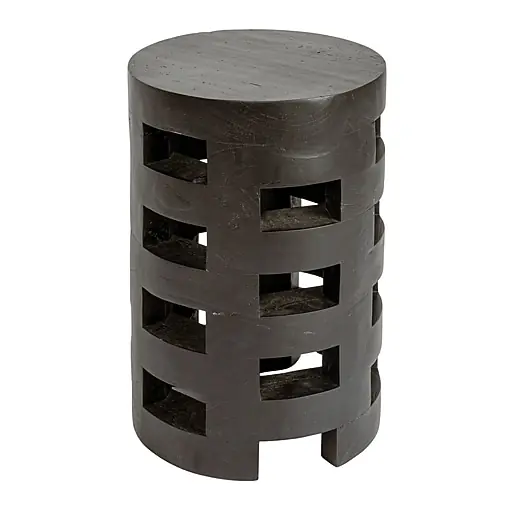 Storied Home Mindi Wood Stool without Back, Black (EC1805) Place Order