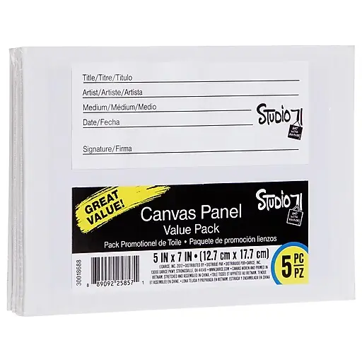 Price Cut STUDIO 71 Primed White Canvas Panel, 7\\