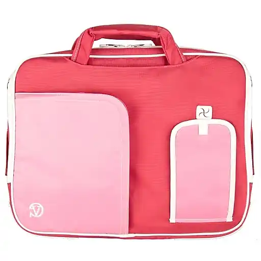 Free Returns SumacLife 14 Inch Business Messenger Briefcase Laptop Case, Pink (PT_NBKLEA734_W1)