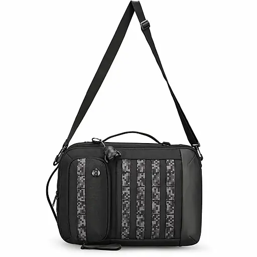 Hassle-Free Returns SwissDigital BERG Hybrid Polyester Briefcase, Laptop Compatible, Black (SD1649-01)