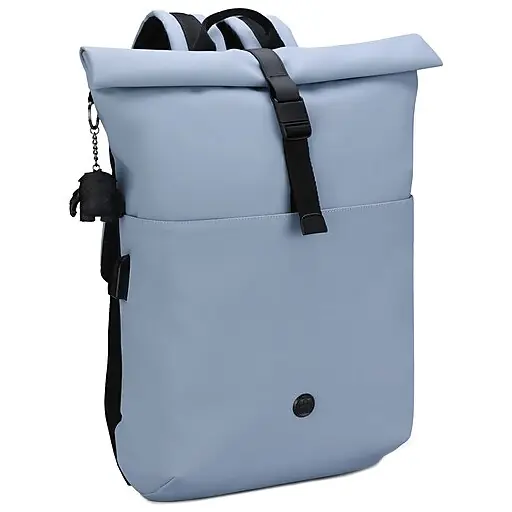 New Arrival SwissDigital LAMONE Rolltop Laptop Compatible Backpack, Medium, Light Blue (SD1681-13)