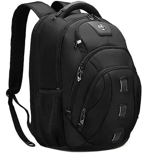Mega Sale SwissDigital Pixel Pro Business Travel Laptop Backpack, Large, Black (SD1644FB-01)