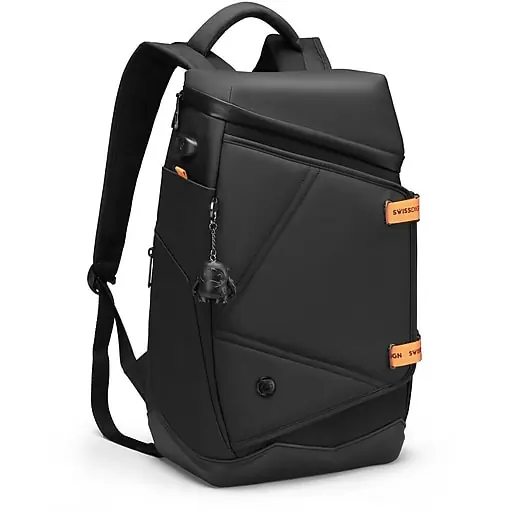 Place Order SwissDigital SEON L+ Mountain-Shaped Laptop Backpack, Large, Black (SD1650-01)