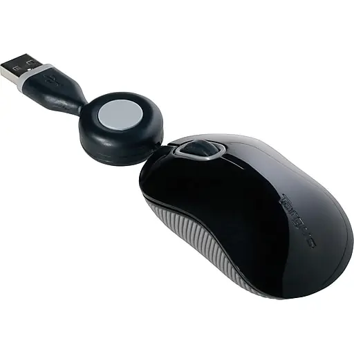Fan Favorite Targus Compact BlueTrace Ambidextrous Optical USB Mouse, Black/Gray (AMU75US)