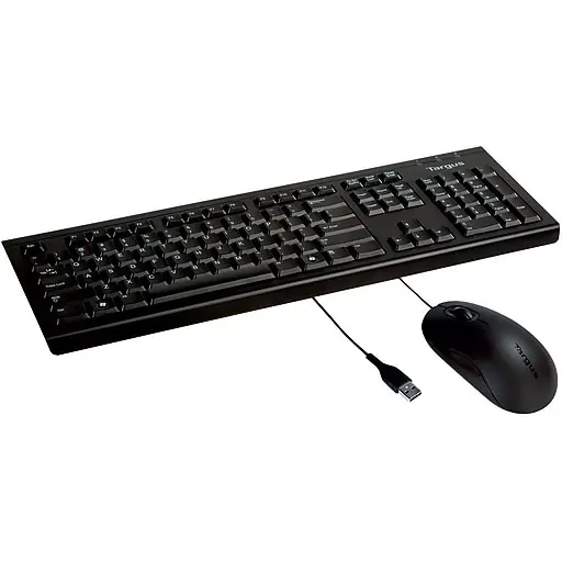 Targus Corporate Wired Ergonomic Keyboard and Mouse Combo, Black (BUS0067) Fresh Stock
