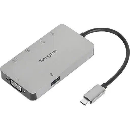 Targus USB-C DP Alt Mode Single Video 4K HDMI/VGA Docking Station, Gray (DOCK419USZ) Premium