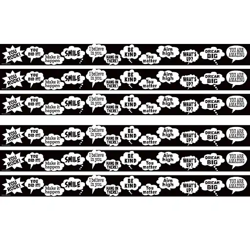 Teacher Created Resources Speech Bubble Straight Border Trim, 3\\ Trending