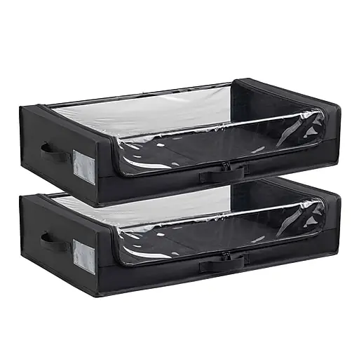 Reduced Price Techni Home 39 Quart Storage Container, Fabric, Black, 2/Pack (RTA-SUB305)