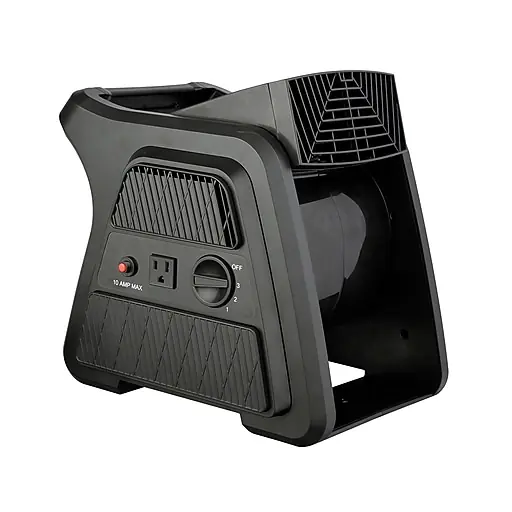 Free Shipping Techni Home 600 CFM Floor Fan, 3 Speed, Black (RTA-13B-FAN)