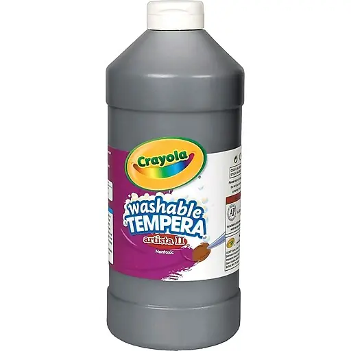 Super Sale Tempera Paint, Economy, Black, Quart Bottle