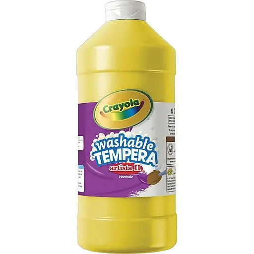 Tempera Paint, Economy, Yellow, Quart Bottle Free Delivery
