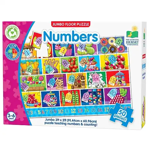 The Learning Journey 50-Piece Jumbo Floor Puzzles Numbers (LJI437421) Markdown